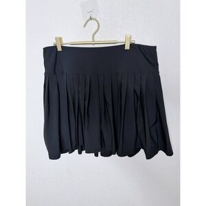 BCG Club Sports Skort Womens XL Black Pleated Athletic Tennis Skirt